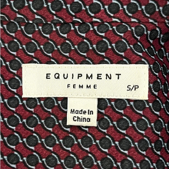 Equipment NEW Austine Shirt In Tawny Port Multi Long Sleeve Print Top S‎ - Picture 11 of 12